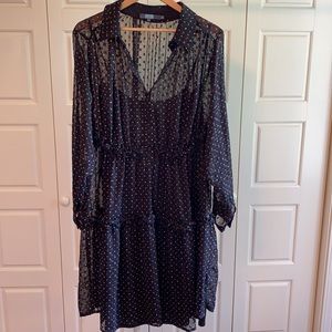 Haven ruffled polka dot tunic